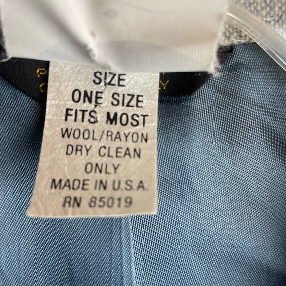 Vintage Profile Oversized Wool Blend Blue Whir Jacket One Size - Picture 4 of 9